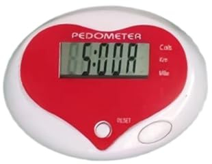 Heart Shape Pedometer, Digitaler Step Counter, 5,1 cm (2,01 Zoll), Accurate Count with Display Sensor, Fitness Device with Compact Lightweight Design, Activity Daily Goals, Pedometer for Walking
