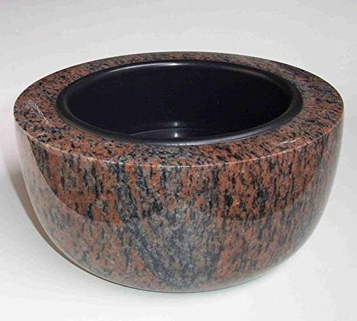 designgrab Plateau funéraire moderne Grand diamètre 34 cm en granit Gneis Halmstad