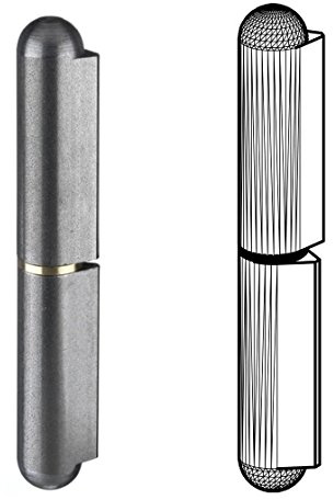 Gedotec Cerniere di saldatura in acciaio per porte in metallo, cerniere per cancelli pesanti, altezza 150 mm, prodotto in Germania, portata 290 kg, 2 pezzi, cerniere per porta