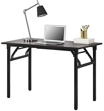 [neu.haus] Neuhaus Klapptisch - 120 x 60 x 75-76,4cm Schreibtisch Bürotisch Computertisch Tisch Klappbar Dunkelbraun