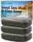 O Naturals Moisturing Soap Bars - Natural Soap Bar, Organic Soap -Body Soap Bars, Face Soap & Hand Soap -Shower Soap, Body Wash Bar -Deep Cleanse Bar Soap for Skin (3 pieces, Dead Sea Mud Clay Soap)