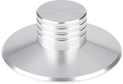Neue Black Record Weight Clamp LP Vinyl Plattenspieler Metall Disc Stabilizer(Silber-)