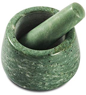 ZhenSanHuan Mortier et pilon en pierre de granit naturel solide et durable (granite) (TianQing)