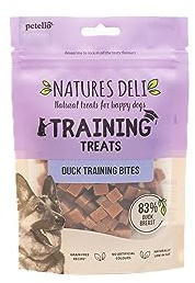 Natures Deli Duck Training Bites Dog Treats, Grain Free Low Fat Tasty Bite-size Treats for Dogs - 100 g