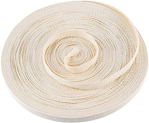 LUTER 50m Fischgrätenband Baumwoll Band Twillband Band Schrägband 1.3cm Breit Für DIY Näharbeiten (Beige)
