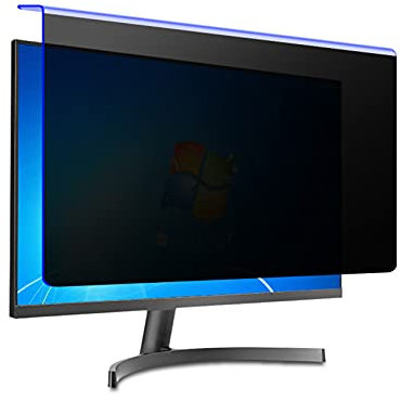 WLWLEO Bildschirmschutz für Computer-Datenschutz, Blickschutzfilter überwachen Acryl Hängende Blendschutzplatte ＆ Blaulichtschutzplatte für 22-27 Zoll Desktop-Computer,24 inch(547×320mm)