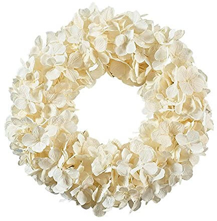 Deko-Kranz Hortensien Kranz D 40 cm Stoffblüten naturweiß