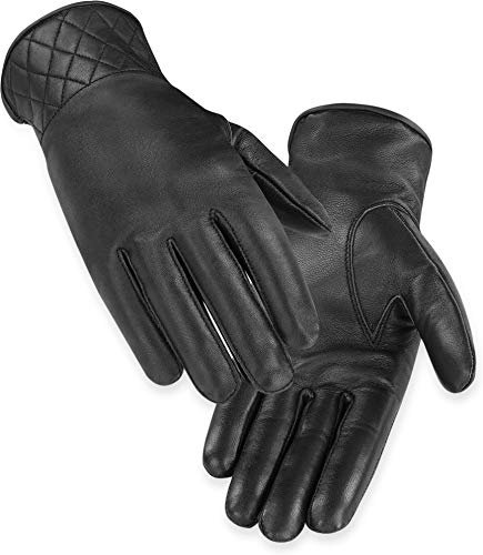 normani Damen Lederhandschuhe Echt-Leder mit reiner Wolle gefüttert für Frauen Fingerhandschuhe Winterhandschuhe Größe L