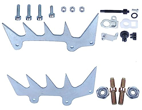 Gubeter - Juego de 2 Barras de Puntas Parachoques y Tensor de Ajuste de Cadena, para Motosierra para Stihl Ms660 Ms460 Ms440 066 064 046 044, 1122 664 0503, 1122 664 0508, 11270071003