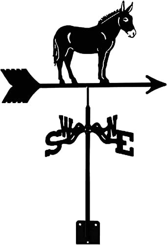 EICOFF Veleta de Hierro Forjado para jardín de Metal Animal para jardín, Mula, Caballo, Veleta de Hierro para Patio, Techo Exterior, Montaje de jardín, decoración de Patio, Veleta de Hierro para pa
