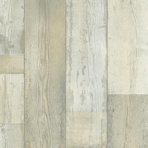 Sol Vinyle Imitation parquet Vintage Blanchi - Rouleau de 2m x 2m