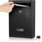 Mailbox Wall Mounted, Key Lock Mail Boxes, 8.4cmx 21.5cmx32cm, Weatherproof Secure Mail Box, Key Lock Mail Boxes Outdoor, White Large (Black Key Lock)