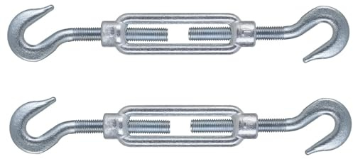 Tenditori in acciaio con gancio filettato (confezione da 2) (M20 x 200 mm)