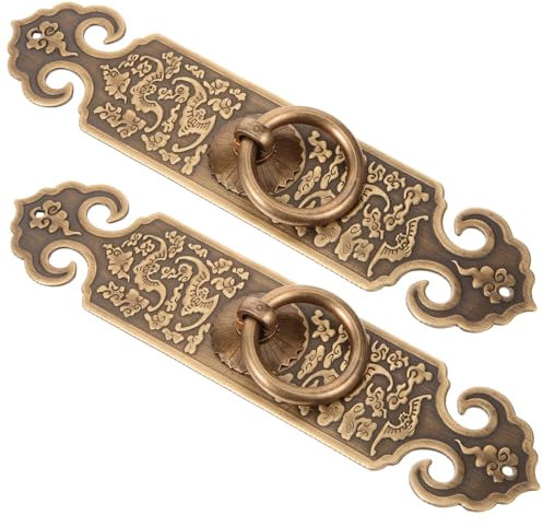Angoily 2stücke Zugringe Im Chinesischen Stil Metallgriff Für Schrank Und Schublade Vintage-kommodengriff Mit Schrauben Dekorativer Möbelgriff