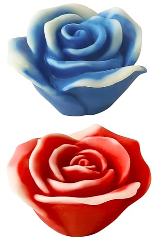 2 Pack 3D Flower Mold for Resin Casting - Rose, Peony, and Animal Shapes - Silicone Molds for Candle Making and Home Decor