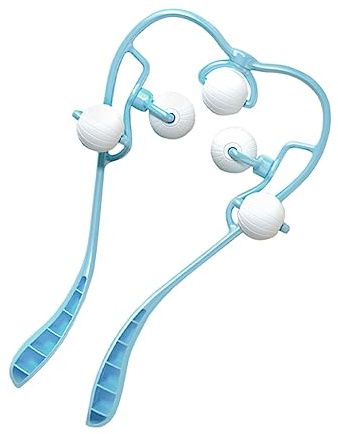 KOCKSHION Manueller Nackenmassager für Erwachsene Tragbarer Massageroller mit Massagebällen zur Linderung von Nackenschmerzen und Stress für Zuhause und Unterwegs