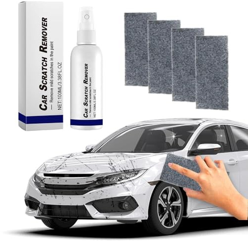 Efface Rayure Voiture, Car Efface Rayure Carrosserie Polissage avec Chiffon Nano Sparkle, Car Scratch Remover, Efface Rayures Profonde Voiture, Modèle Crème de réparation de Rayures de Voiture (1 PCS)