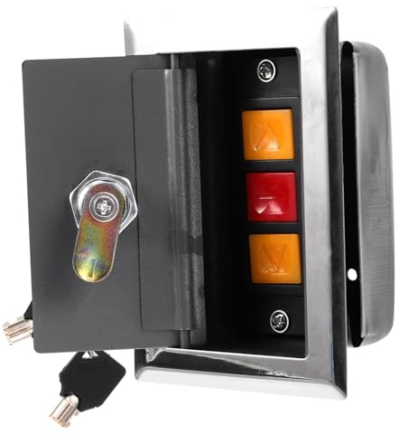 WHAMVOX Push Button Control Station Box and Plastic Material Silver with Reliable Momentary Function, Sleek Design for Rolling Shutter Door Suitable for Garage Roller Door Controller Kit