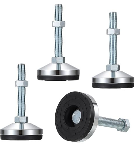 SUMNACON 4 Pcs Heavy Duty M16 Thread Leveling Feet, Adjustable Leg levelers Machine Supporting Feet Workbench Leveler 2600 Lb Capacity Screw-in Furniture Leg