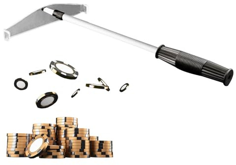 Bastone retrattile per chip da poker, contenitore in metallo, collettori di erpici, mazza per dadi portatile, attrezzatura telescopica per giochi con impugnatura sicura per Sic Bo Poker