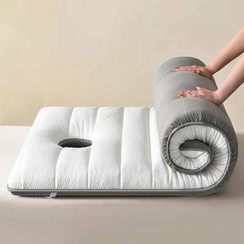 Coprimaterasso in schiuma per lettino da massaggio con fori, antiscivolo, per spa e trattamento viso, con poggiatesta, fasce elastiche, 80 x 190 cm per il massimo comfort e supporto