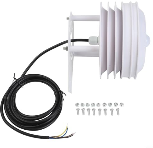Solar Radiation Shield with Integrated Shutter Box, for Durable ABS Protection for Weather Station Projector, Supports Illumination Humidity Measurement, -40(Light Intensity)