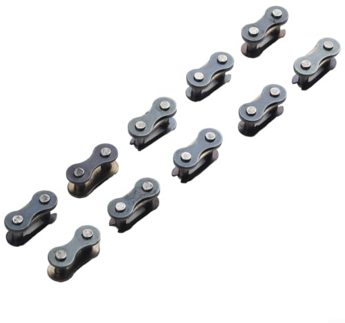 HomeVortex 10 eslabones de cadena de bicicleta de 1/2 x 1/8 pulgadas, junta de conector rápido de acero, para cadenas individuales de 3/32 para Low Rider para piezas de reparación de crucero, negro