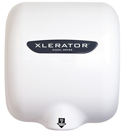 Xlerator Automatic Surface Mounted Hand Dryer Nozzle: 0.8, Voltage: 220 / 240V, 6.5 Amp, Cover Color: White Thermoset (BMC)