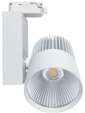 ONSSI® Foco LED 30W de Carril Monofásico de 2 Hilos,(Blanco Cálido,3000k) Focos de Techo Iluminacion Para Comecial