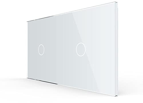 LIVOLO VL-C7-C1/C1-11 - Interruptor de luz táctil de cristal, color blanco