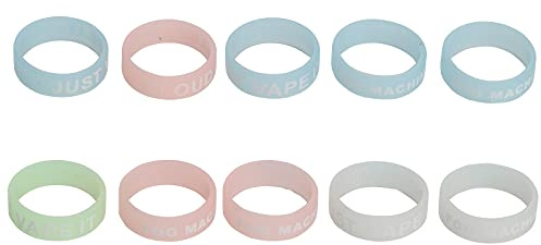 SMETHOME 10PCS Vape Rings Silicone Lumineux Bande Anti Slip pour RDA Réservoir Mod Mécanique