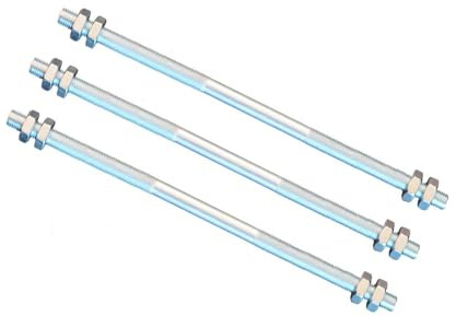 FKAnhängerteile 3 Stück Gewindestange M8 Rechts - Links Gewinde 500 mm + 4 Muttern