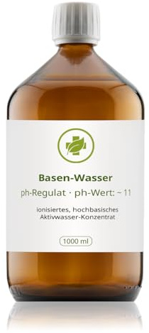vitalundfitmit100 Basisches Wasser 1000 ml, Basenwasser, pH-Regulat, Basenkur