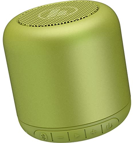 Hama 00188214 Drum 2.0 Mobiler Bluetooth-Lautsprecher, 3,5 W, Gelbgrün, 7 x 6,3 x 6,3 cm