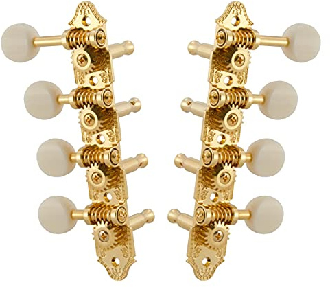 Grover 409FGW Mandolin Machine Heads, Standard 4 + 4, for F Style Mandolins - Gold