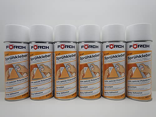 FÖRCH K147 SPRÜHKLEBER KLEBER KLEBSTOFF LEDER STOFF STYROPOR HIMMEL 400ML (6)