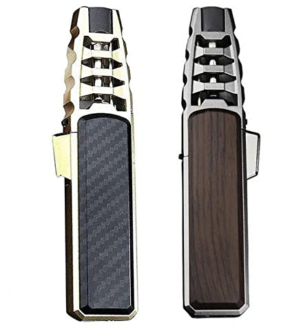 Butane Torch Lighter - Solar Beam Torch Lighter, Turbine Torcher - Torch Lighter Jet Flame, Waterproof & Windproof Refillable Butane Torch for Kitchen Cooking,Camping Grill,Outdoor, Mens Gifts (A+B)