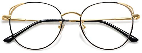 SOJOS Brille mit Blaulichtfilter Blockieren Blaue Licht von PC, TV und Handy Katzenauge ohne sehstärke Computerbrille She Young
