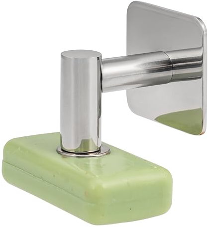 bremermann Seifenhalter mit Magnet - frei hängende Seife, nur Klebebefestigung, Edelstahl (Hochglanz)