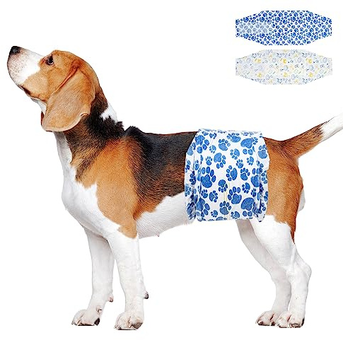 Dono Disposable Dog Nappies Male, 20 Pcs, Wetness Indicator, Male Dog Wraps, Dog Belly Bands, Super Absorbent, Leak-Proof, Incontinence, Excitable Urination, Heat, Marking Issues, M