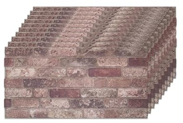 IZODEKOR Wall Panelling, Stone Look, Polystyrene 3D Wall Panels, Facing Stone Look for Kitchen, Bathroom, Balcony, Bedroom, Living Room, Kitchen Back Wall and Patio, Sandstorm (10 x Panels)