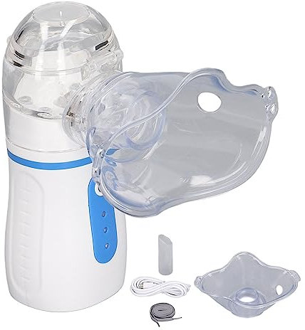 Fyearfly Mini Nebulizador, Nebulizador Eléctrico Portátil para Adultos Niños Inhalador de Vapor de Niebla Fría Universal Atomización Ultrafina Máquina Nebulizadora de Mano para El Hogar Silenciosa