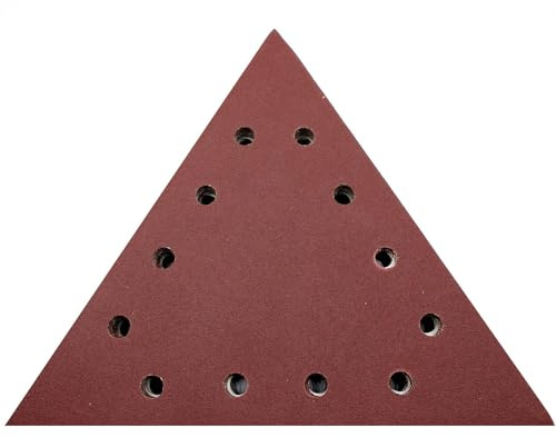 10 Stück Klett Schleifblätter Schleifscheiben 12 Loch Schleifpapier Dreieck 285 x 285 mm für Deckenschleifer Trockenbauschleifer Einhell BT-SG 710 TE-DW 225 X (Körnung 120)