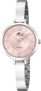 LOTUS Reloj Mujer Analógico de Acero Inoxidable 316l Plateado | Movimiento de Cuarzo, Cristal Mineral de Alta Resistencia, Resistente al Agua 5 ATM, Special Prices 18545/C