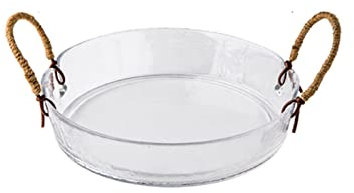 GeRRiT Seau à Glace, Cadeau de Seau à Glace Seau à Glace en Verre à Motif de Marteau Vintage Seau à Glace en Verre avec amphore en Corde de Chanvre pour Boissons et fêtes Vin,