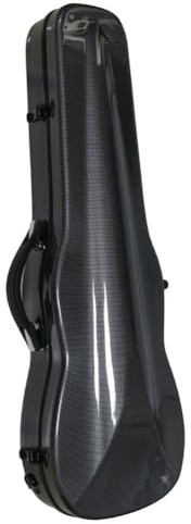 HDYNUZ 16-Zoll-Bratschenkoffer, professioneller Bratschenkoffer aus Kohlefaser, Hartschale, wasserdicht, leicht, doppelter Schultergurt mit Hygrometer (Color : Black mesh)