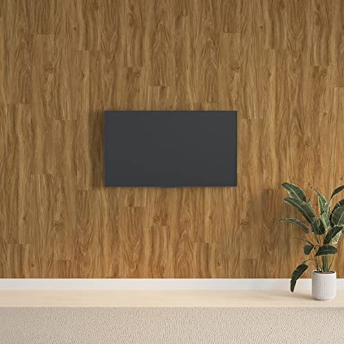 LAPOOH 351816 Brown Wood Effect PVC Wall Panels, Wall Panels Effect for Kitchen, Bedroom, Living Room