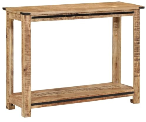 Table Console vidaXL 100x35x75 cm en Bois de Manguier Massif, Bout de Canapé, Tables de Couloir, Support de Couloir