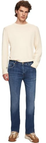 LTB Jeans herr Tinman 400 – Bootcut Mid Rise Basic-5-ficks mörk tvätt blå av bomullsblandning – storlek W32L34, blå, 32W x 34L