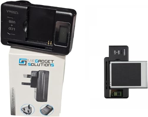 Mr. Gadget's Solutions Mobile Phone Universal Battery Charger Smartphone Battery Desktop Charger Universal Cellphone Removeable Battery Charger, Extra 5V USB Output Port